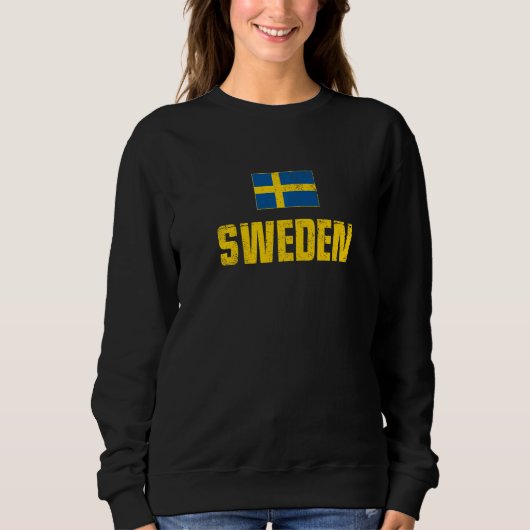 Sweden Flag Swedish Sverige Svenska Stockholm Nors Trui (Voorkant)