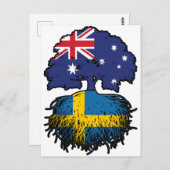 Sweden Swedish Australian Tree Roots Briefkaart (Voorkant / Achterkant)