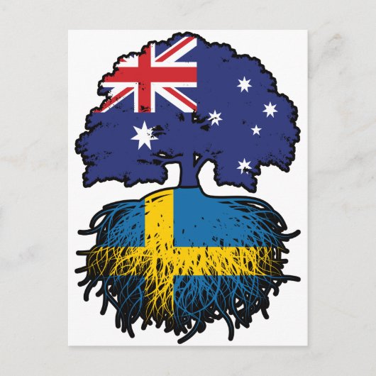 Sweden Swedish Australian Tree Roots Briefkaart (Voorkant)