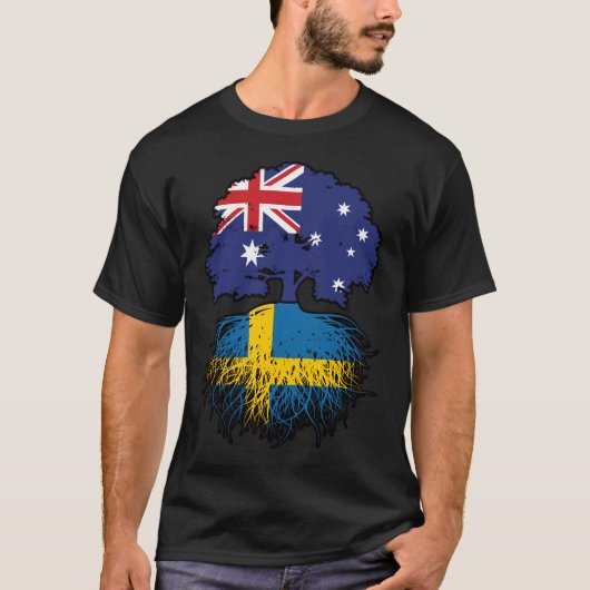 Sweden Swedish Australian Tree Roots T-shirt (Voorkant)
