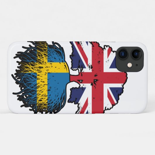 Sweden Swedish British UK Verenigd Koninkrijk Case-Mate iPhone Case (Achterkant (horizontaal))