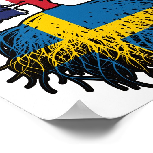 Sweden Swedish British UK Verenigd Koninkrijk Poster (Hoek)