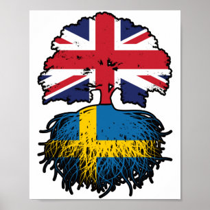 Sweden Swedish British UK Verenigd Koninkrijk Poster