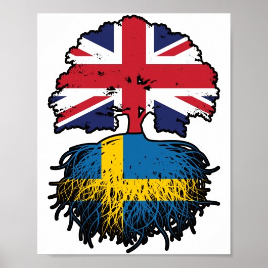 Sweden Swedish British UK Verenigd Koninkrijk Poster (Voorkant)