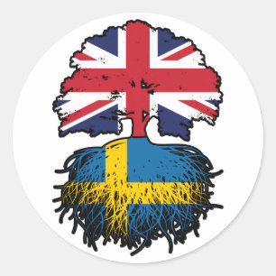 Sweden Swedish British UK Verenigd Koninkrijk Ronde Sticker