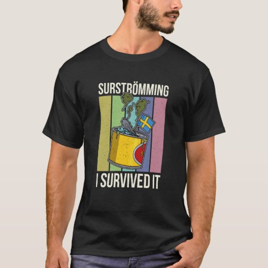 Sweden Swedish fish specialty Surstromming puke fi T-shirt (Voorkant)