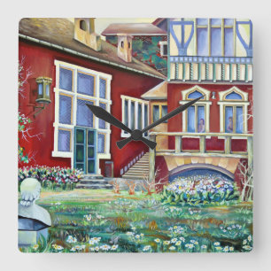 Sweden, Traditional Landscape Vierkante Klok