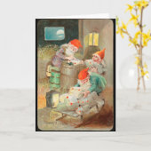 Swedish Christmas Santa (by Jenny Nyström) Kaart (Gele Bloem)