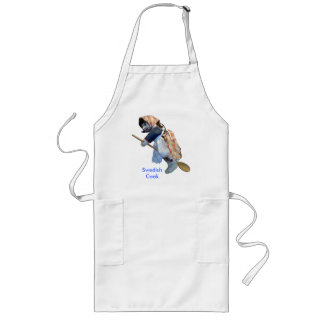 "Swedish Cook" Kitchen Witch Riding Spoon Apron Lang Schort
