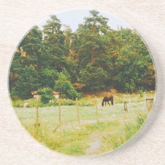 Swedish Countryside Zandsteen Onderzetter (Voorkant)