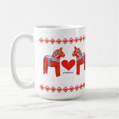 Swedish Dala Horse Hearts Grandma Koffiemok (Links)