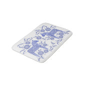 Swedish Dala Horse Indigo Blue and White Bath Mat (Gekanteld)