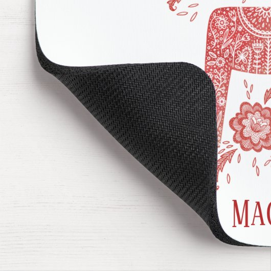 Swedish Dala Horse Persoonlijk Muismat (Hoek)