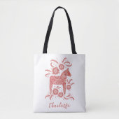 Swedish Dala Horse Persoonlijk Tote Bag (Voorkant)