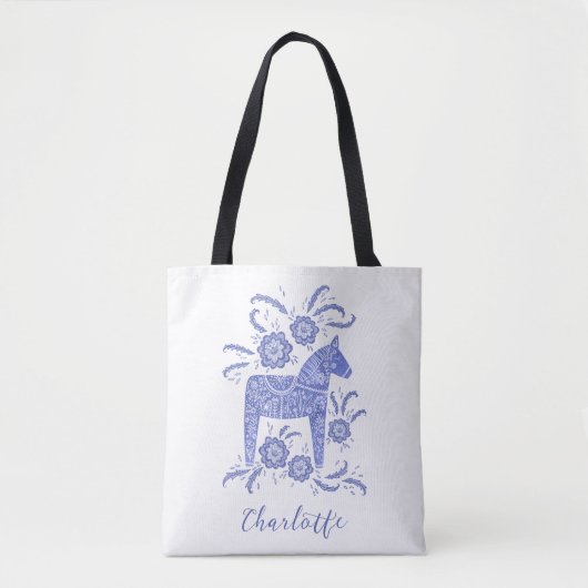 Swedish Dala Horse Persoonlijk Tote Bag (Voorkant)