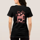 Swedish Dala Horse Persoonlijk Tri-Blend Shirt (Achterkant)