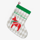 Swedish Darla Horse Personalized  Grote Kerstsok (Voorkant (Hangend))