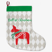 Swedish Darla Horse Personalized Grote Kerstsok (Voorkant)