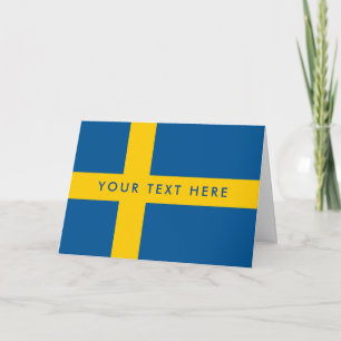 Swedish flag custom greeting card for Sweden Kaart
