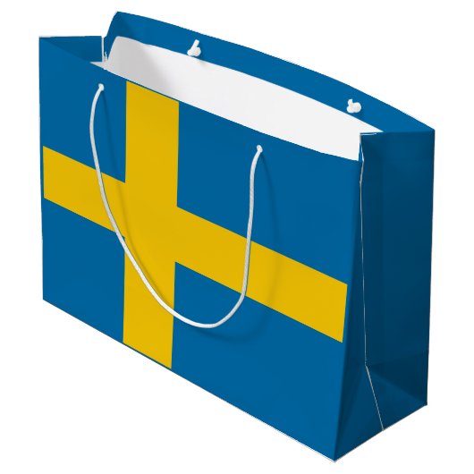 Swedish Flag Groot Cadeauzakje (Achterkant Gekanteld)