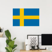 Swedish Flag Poster (Thuiskantoor)