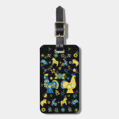 Swedish Folk Dala Rooster Bagagelabel (Voorkant verticaal)