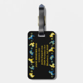 Swedish Folk Dala Rooster Bagagelabel (Achterkant verticaal)