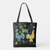 Swedish Folk Dala Rooster Tote Bag (Achterkant)