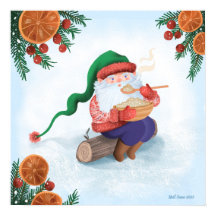 Swedish Gnome Jultomten | Kunstdruk