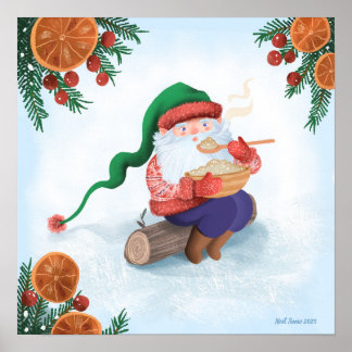 Swedish Gnome Jultomten | Kunstdruk Poster
