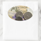 Swedish kroner ovale sticker (Tas)
