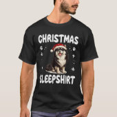 Swedish Lapphund Dog Nightgown Pajama Christmas Sl T-shirt (Voorkant)