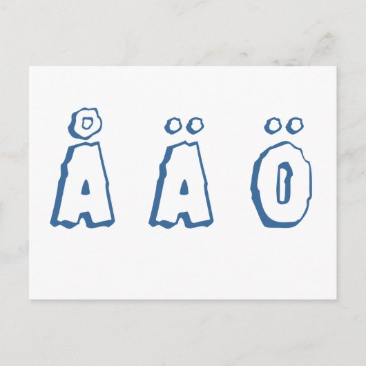 Swedish letters briefkaart (Voorkant)