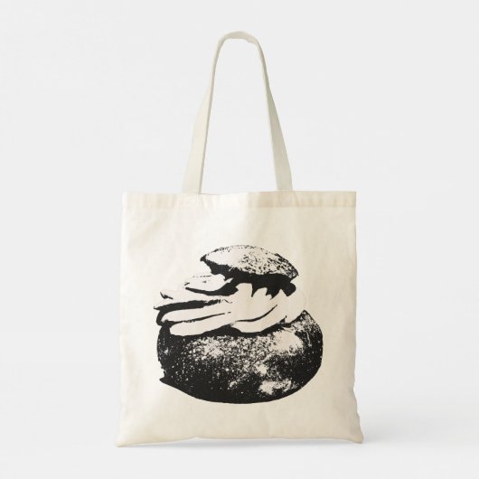 Swedish Semla bun Fika T-Shirt Tote Bag (Achterkant)