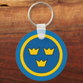 Swedish Three Crowns Flygvapnet Sleutelhanger (Voorkant)