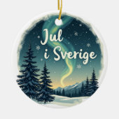 Swedish Winter Magic "Jul i Sverige" Keramisch Ornament (Voorkant)