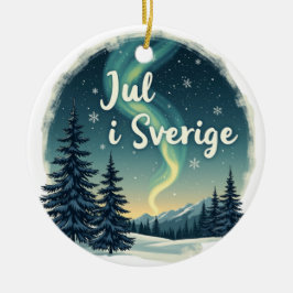Swedish Winter Magic "Jul i Sverige" Keramisch Ornament