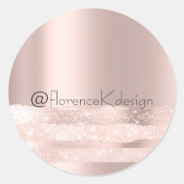 Swee 16e Spark Roos  SchoonheidInitials Bruids INS Ronde Sticker