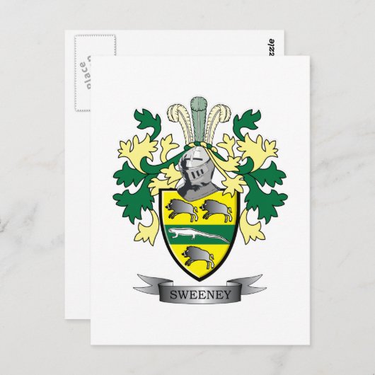 Sweeney Coat of Arms Briefkaart (Voorkant / Achterkant)