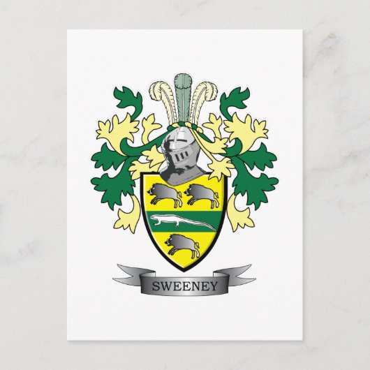 Sweeney Coat of Arms Briefkaart (Voorkant)