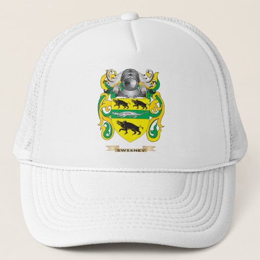 Sweeney Coat of Arms (Familiecrest) Trucker Pet (Voorkant)