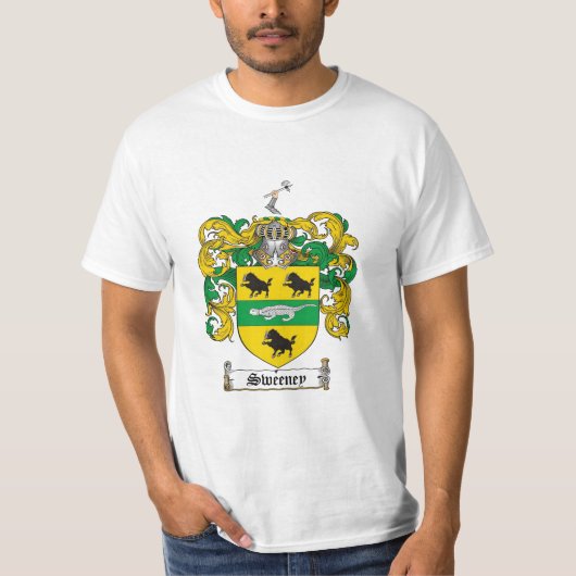 Sweeney Family Crest - Sweeney Coat of Arms T-shirt (Voorkant)