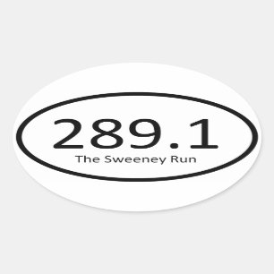 Sweeney Run - 289.1 Ovale Sticker