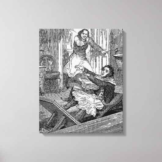 Sweeney Todd-Barbers Stoel-Penny Vreselijke Canvas Afdruk (Voorkant)