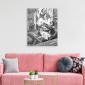 Sweeney Todd-Barbers Stoel-Penny Vreselijke Canvas Afdruk (Insitu (Woonkamer))