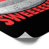 Sweep Curling-spelers Rock Stone Broom Winter Poster (Hoek)