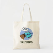 Sweep Dreams Funny Broom Pun Tote Bag (Voorkant)