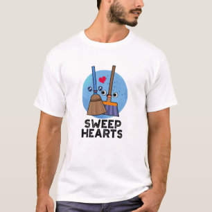 Sweep Hearts Funny Sweet Hearts Broom Pun T-shirt