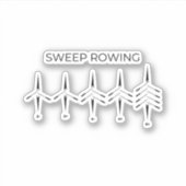 Sweep Roeiboot types Sticker (Voorkant)