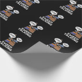 Sweep Talk Funny Sweet Talk Broom Pun Dark BG Cadeaupapier (Hoek)